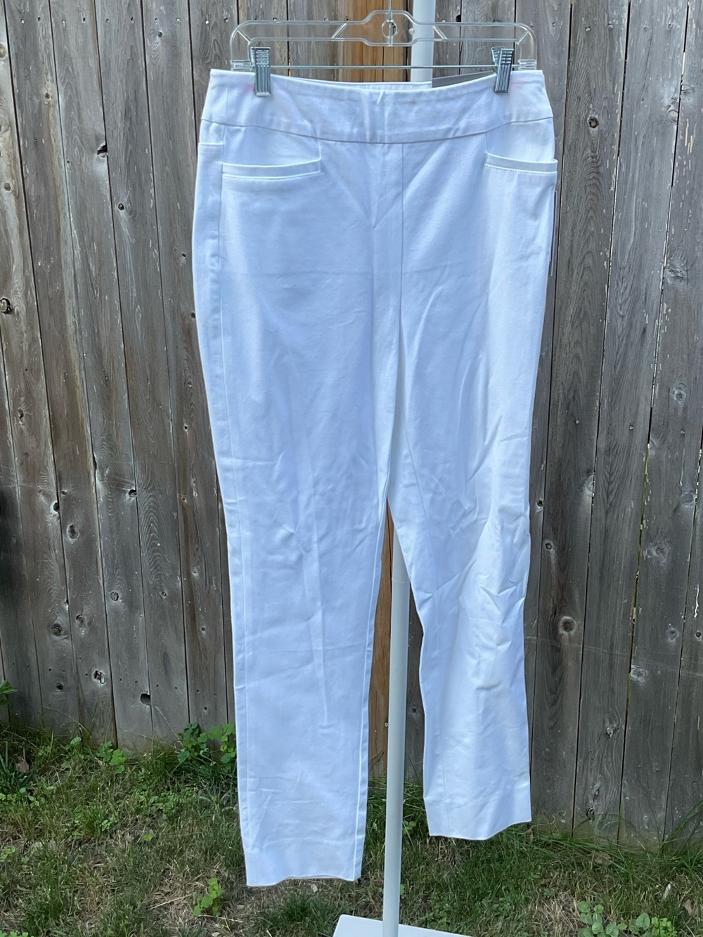 Soft Surroundings Crisp White Straight Leg Pants